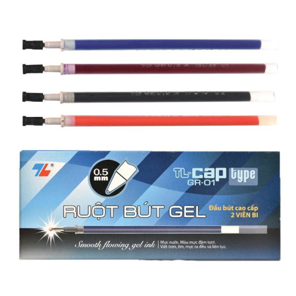 Ruột bút mực Gel GR-01 ngòi 0.5 (Thiên Long)